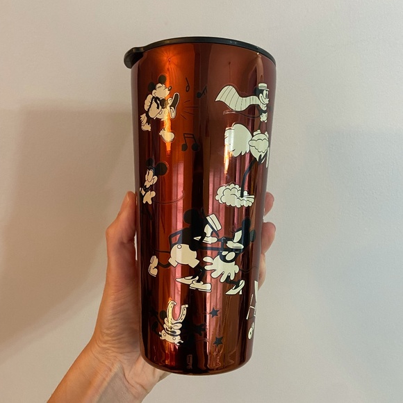 Disney Parks Retro Mickey Mouse Stainless Steel Travel Mug with Lid - Picture 4 of 10